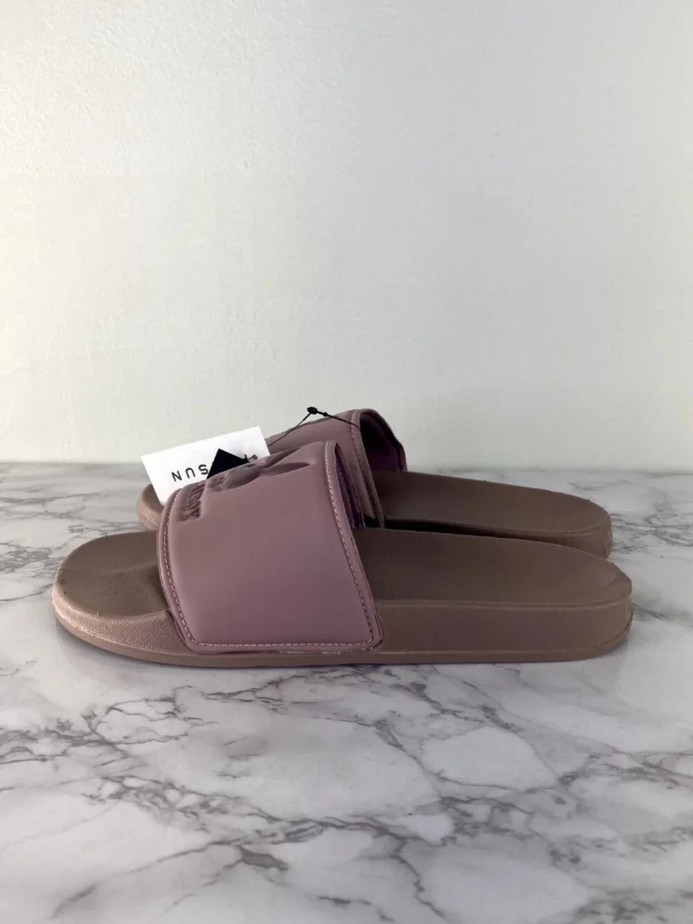 Playboy Men's Mauve Bunny Pool Slide Sandals SZ 9